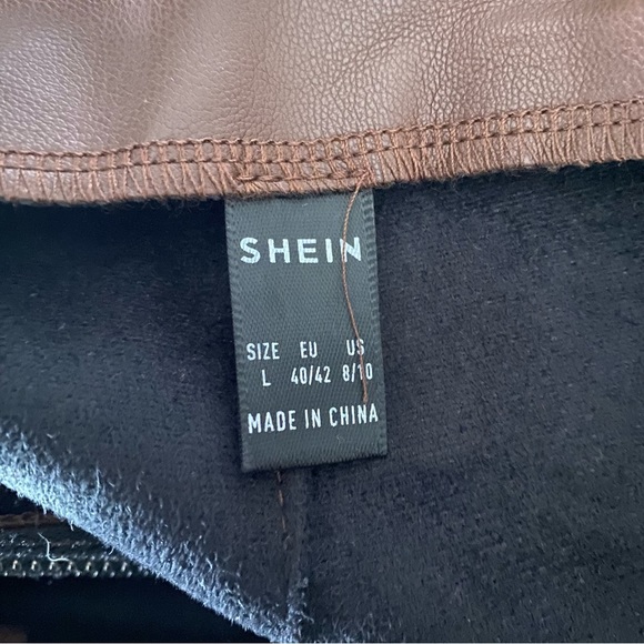 𝅺Shein brown pleather pencil skirt - Picture 4 of 6